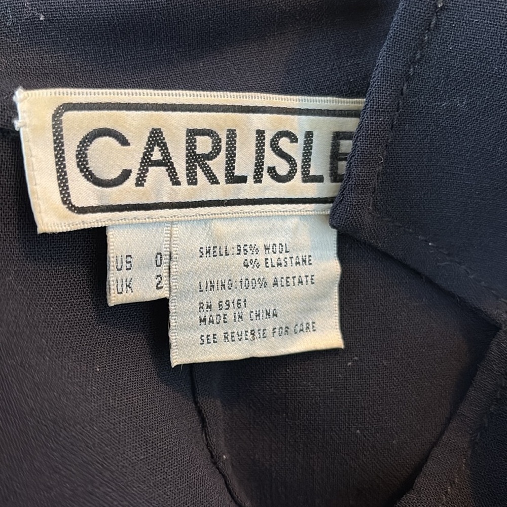 Wool Vintage CARLISLE DIPLOMAT  BLAZER JACKET Retail $535 size 2. - Picture 10 of 10